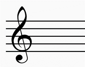 Treble Clef on staff