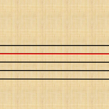 Stave with reddened top 2nd staff