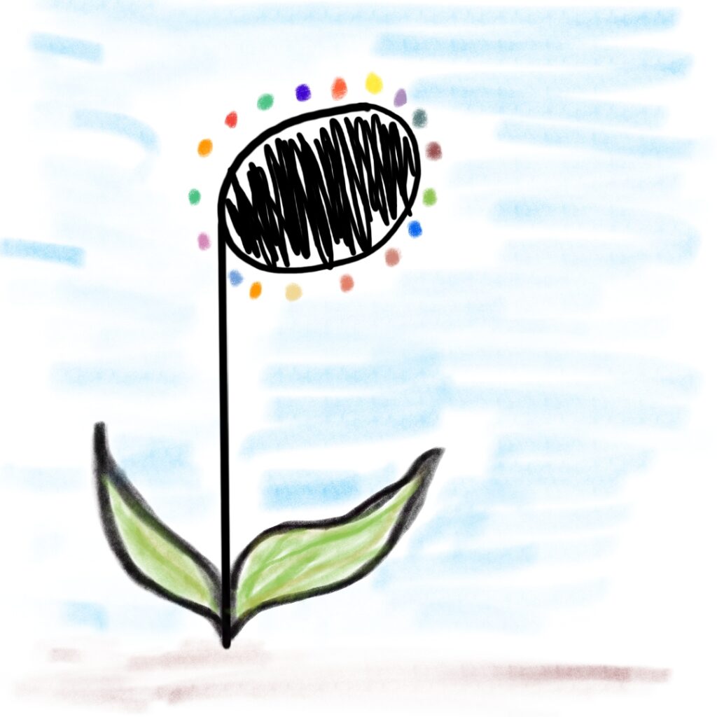 A Music Note Decorated to a Sun Flower with Background